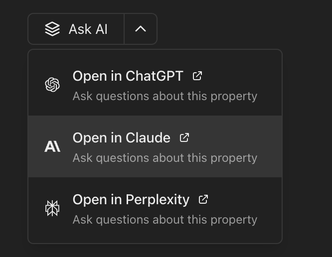 AI-optimized data page designed for LLM collaboration with ChatGPT and Claude, providing structured property information for enhanced AI-powered research